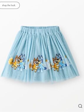 Hanna Andersson Bluey Holiday Tulle Skirt Size 4 Christmas cookie making casual